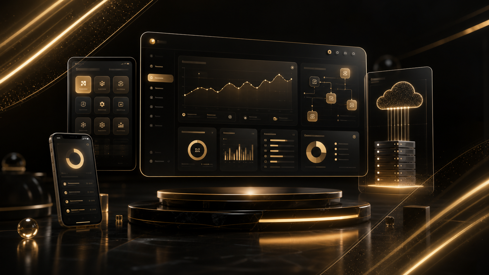 Original black-gold Mikerni Studio visual